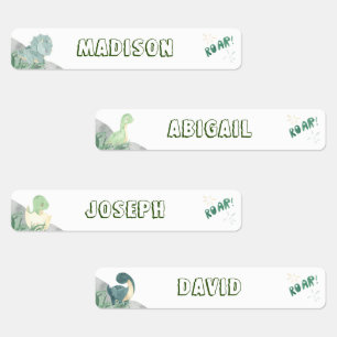 Cute Dinosaur Waterproof Name Set 2