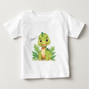 Cute dinosaur wild jungle zoo Birthday party boys Baby T-Shirt
