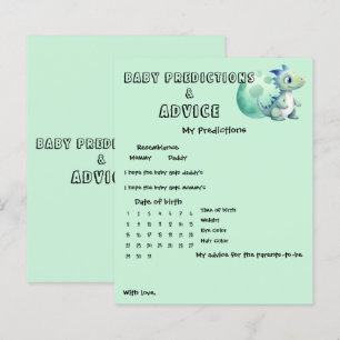 Cute Dinosaur with Its Egg Baby Shower Game Flyer