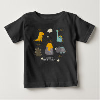 Cute Dinosaurs Boy's First Birthday Party Baby T-S