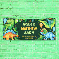 Cute Dinosaurs Combined Birthday Joint Siblings