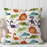 Cute Dinosaurs Dino Boys Room Decor Pattern Cushion<br><div class="desc">Cute Dinosaurs Dino Boys Room Decor Pattern Throw Pillow. Beautiful modern decorative accent throw pillow. Perfect for the couch or the bed. Cute home decor for any room. Choose your own shape: square,  rectangle,  lumbar or round.</div>