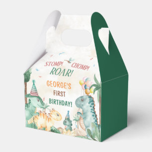 Cute Dinosaurs First Birthday Party Favour Box
