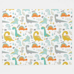 Cute Dinosaurs  Fleece Blanket