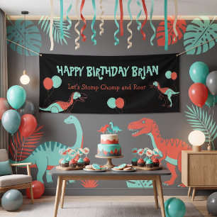 Cute Dinosaurs kid's Birthday Banner
