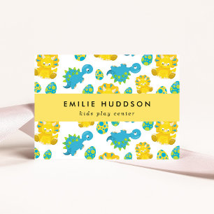 Cute Dinosaurs, Kids Play Centre, Activity Centre Business Card