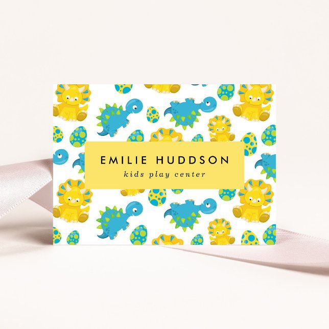 Cute Dinosaurs, Kids Play Centre, Activity Centre Business Card (Creator Uploaded)