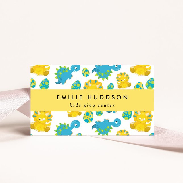 Cute Dinosaurs, Kids Play Centre, Activity Centre Business Card (Creator Uploaded)