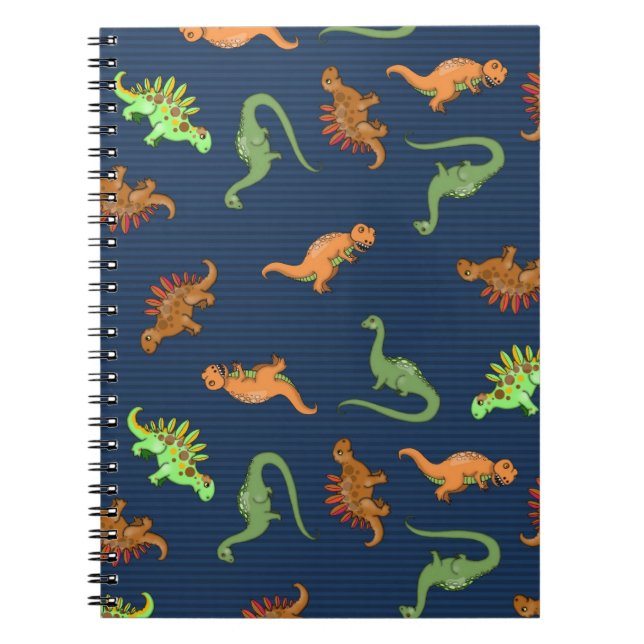 Cute Dinosaurs Pattern Notebook (Front)