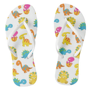 Cute Dinosaurs, Pattern Of Dinosaurs, Baby Dino Jandals