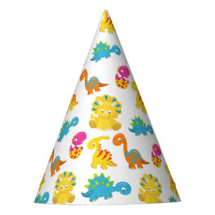 Cute Dinosaurs, Pattern Of Dinosaurs, Baby Dino Party Hat