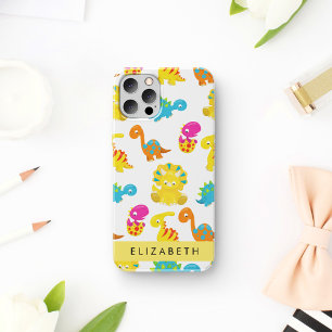 Cute Dinosaurs, Pattern Of Dinosaurs, Your Name iPhone 12 Pro Case