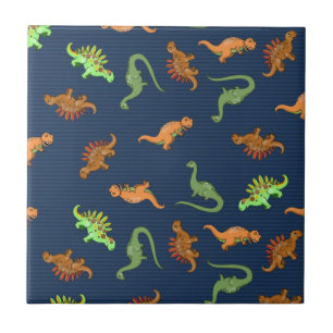 Cute Dinosaurs Pattern Tile