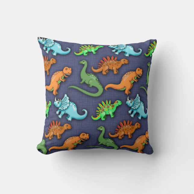 Cute Dinosaurs Pillow for Kids (Front)