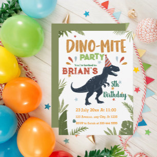  Cute Dinosaurs roar Boy Birthday  Invitation