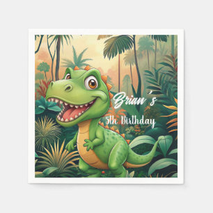 Cute Dinosaurs roar Boy Birthday party Napkin
