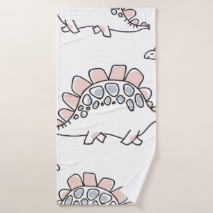 Cute dinosaurs seamless pattern bath towel