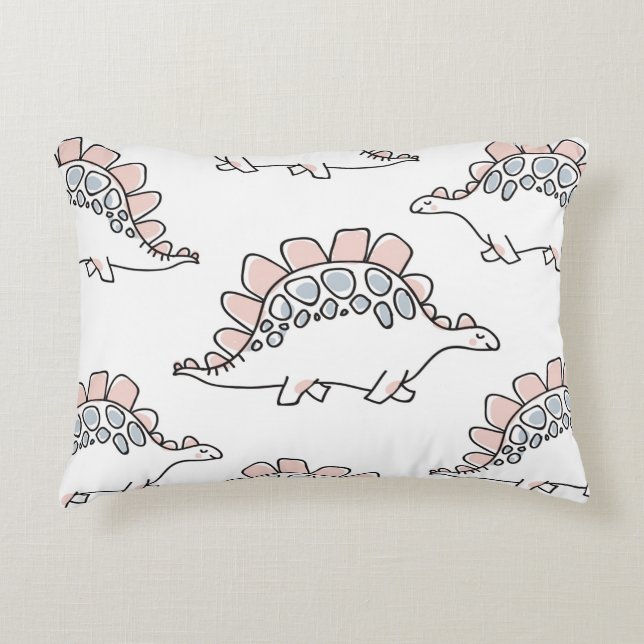 Cute dinosaurs seamless pattern decorative cushion (Front)