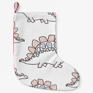 Cute dinosaurs seamless pattern small christmas stocking