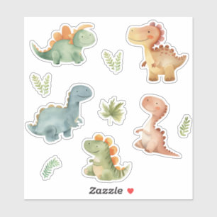 Cute Dinosaurs Sticker Set