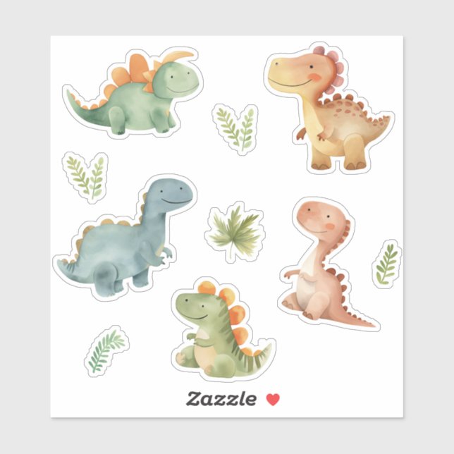Cute Dinosaurs Sticker Set (Sheet)