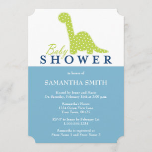 Cute DinoThemed Baby Shower Invitation