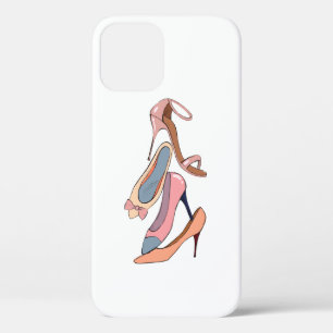 Cute Diva Watercolor Stilettos Girly Glam iPhone 12 Case