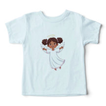 Cute Diverse Little Girl Angel Christian Faith