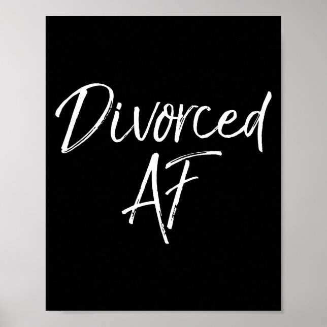 Cute Divorce Gift For Women Funny Divorcee Idea Di Poster (Front)