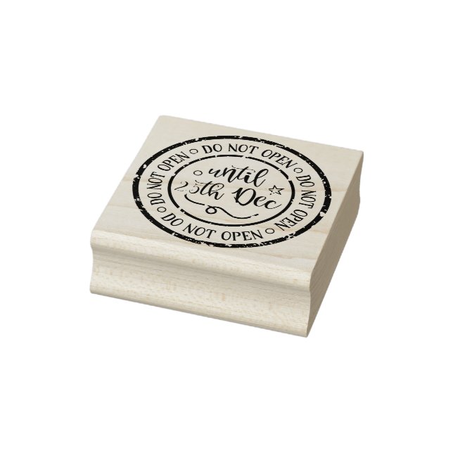 Cute Do Not Open Rubber Stamp (Stamp)