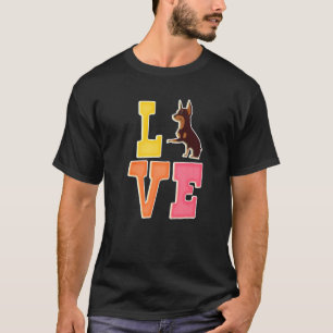 Cute Doberman Dog Love Valentine Puppy T-Shirt