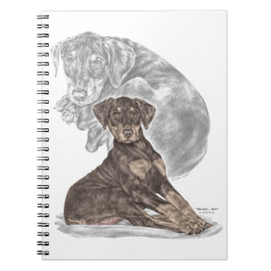 Cute Doberman Pinscher Puppy Spiral Notebook