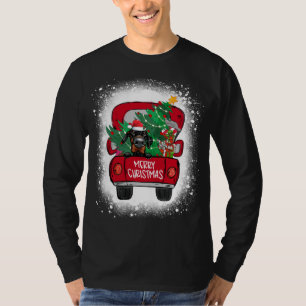 Cute Doberman Pinscher Red Truck Merry Christmas B T-Shirt