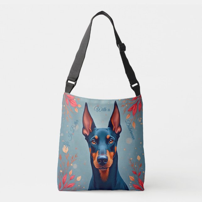 Cute Doberman Pinscher Tote Bag – Matching Pet Lov (Front)