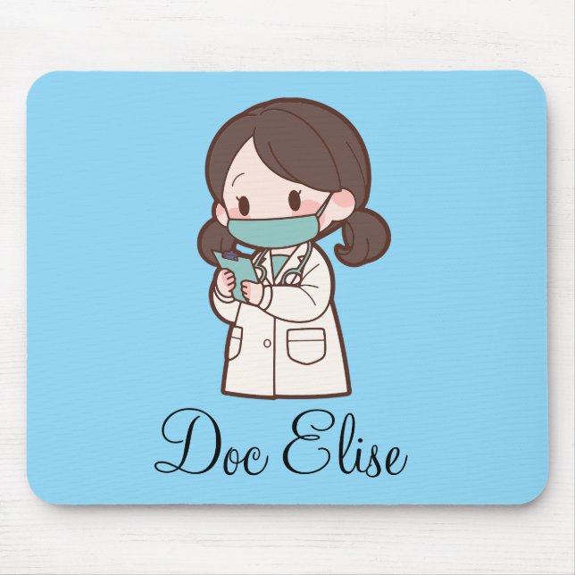  Cute Doctor Appreciation Gift Name Personalised  Mouse Pad (Front)