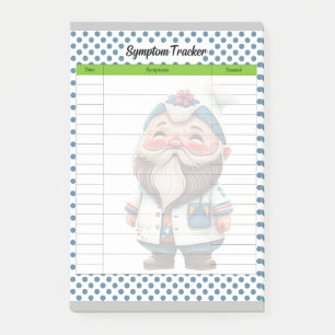 Cute Doctor Gnome Themed Symptom Tracker Post-it Notes