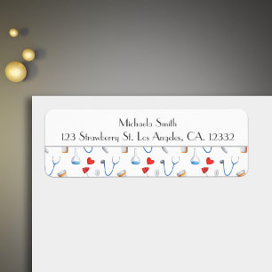 Cute Doctor Medical Equipment Return Address