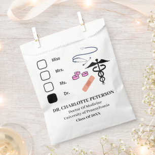 Cute Doctor Medical Student Graduation Party  Favour Bags