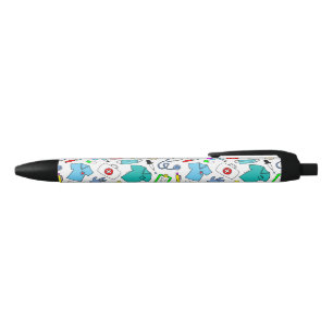 Cute Doctor Nurse Medical Supplies Pattern Black Ink Pen