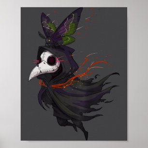 Cute Doctor Occult Face Plague Gothic Cottagecore  Poster