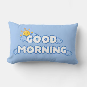 Cute Doddle Good Morning & Night Lumbar Cushion