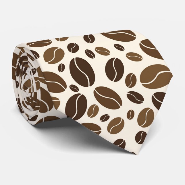 Cute doffee bean pattern tie (Rolled)