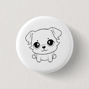 Cute Dog  3 Cm Round Badge