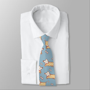 Cute Dog and Bone Seamless Pattern Tie