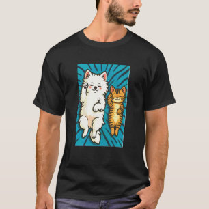 Cute Dog and Cat, Friends Sleeping, Love Animals T-Shirt