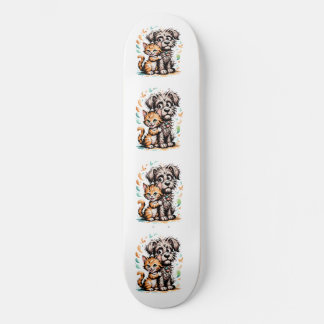 ✨Cute Dog and Cat Friendship Cartoon Design Skateboard