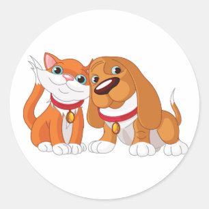 Cute Dog And Cat Stickers