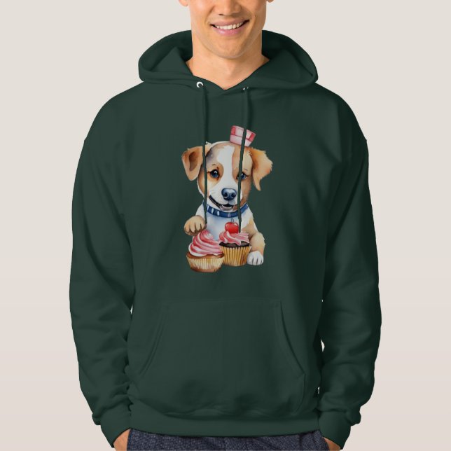 Cute dog and fruits hoodie (Front)