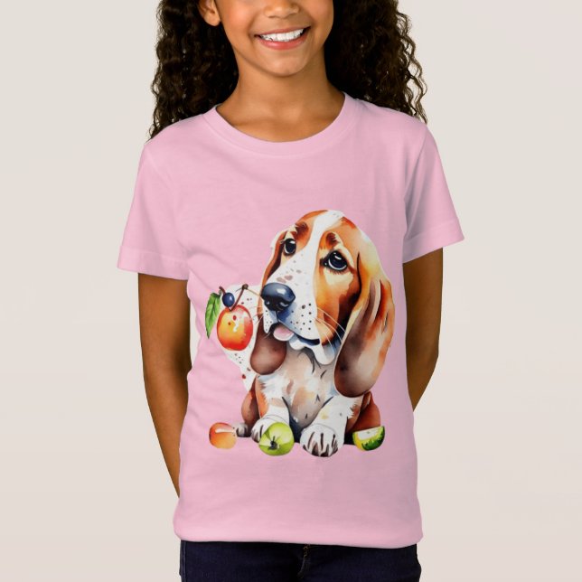 Cute dog and fruits T-Shirt (Front)