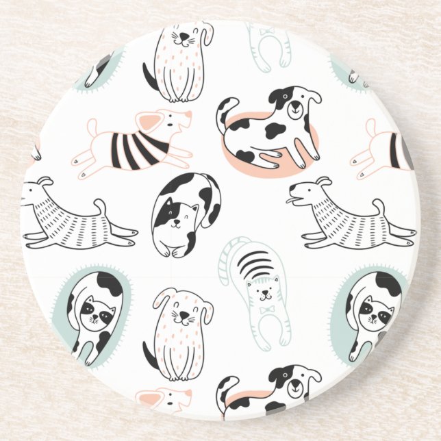 Cute dog Art Coaster (Front)